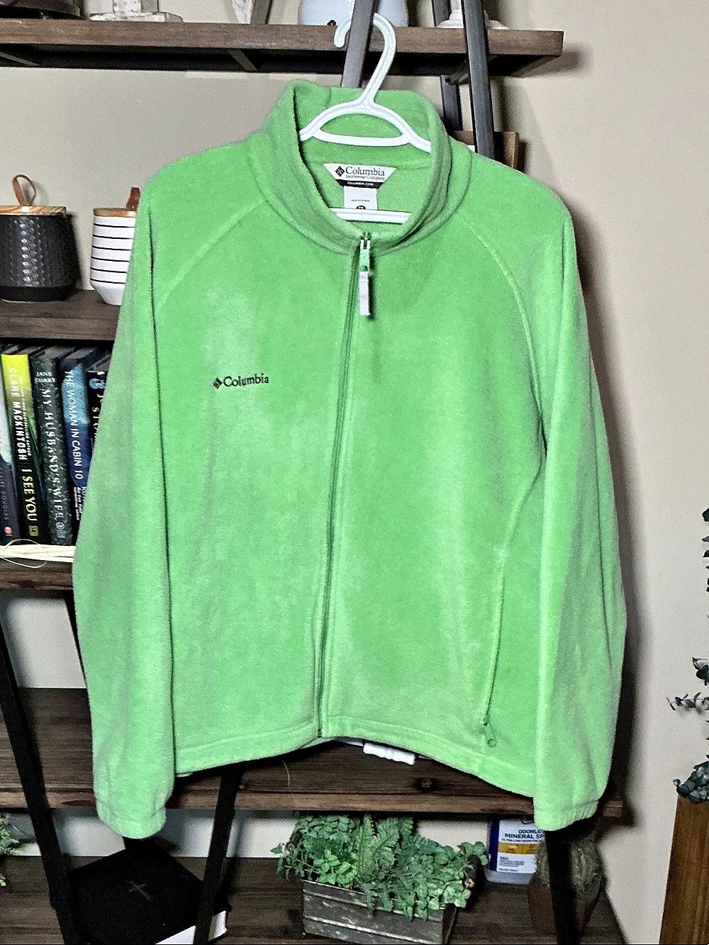 Columbia Women's Benton Springs Full Zip Fleece Jacket Green 2X